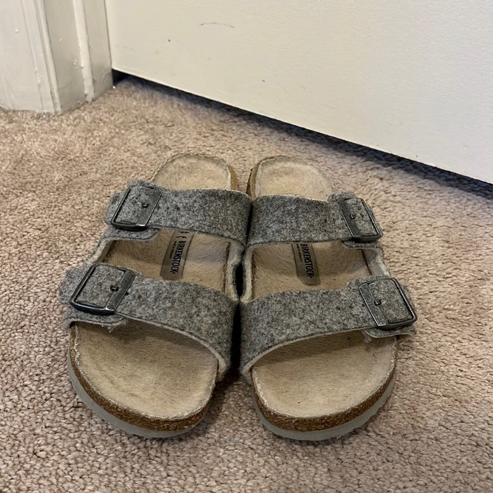 Wool Birkenstock Arizona Sandals